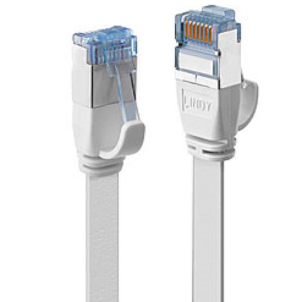 Lindy Cavo di Rete Cat.6A U/FTP Flat Bianco, 1m