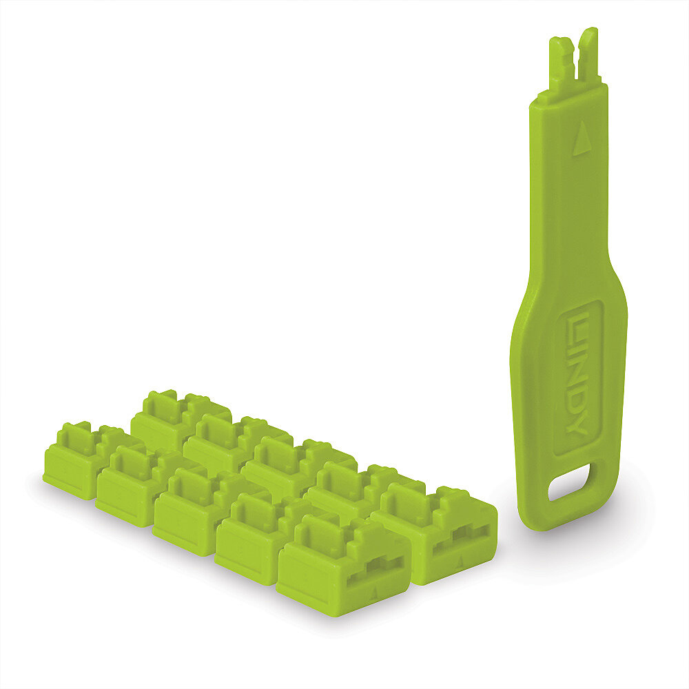 Lindy PORT BLOCKER RJ45 VERDE 10PZ