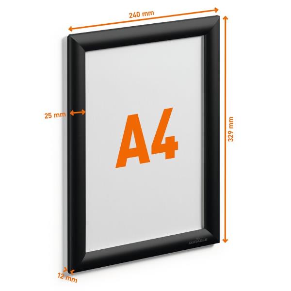 CORNICE A SCATTO IN ALLUMINIO A4 - NERO 6