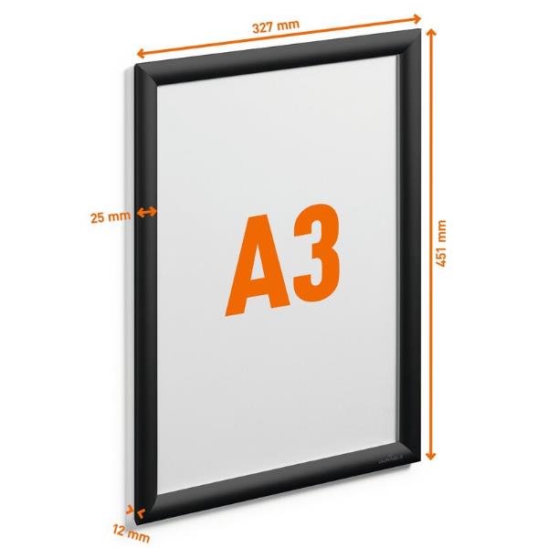 CORNICE A SCATTO IN ALLUMINIO A3 - NERO 4