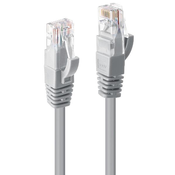 Lindy Cavo di Rete Cat.6 U/UTP Grigio, 0.3m