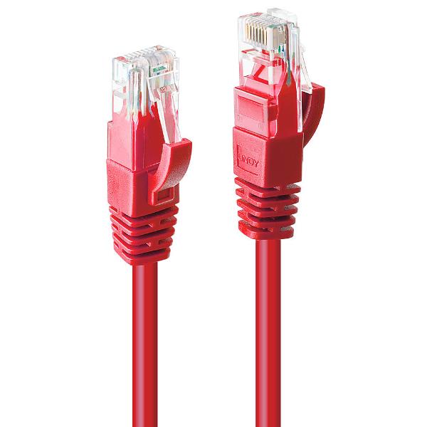 Lindy Cavo di Rete Cat.6 U/UTP Rosso, 7.5m