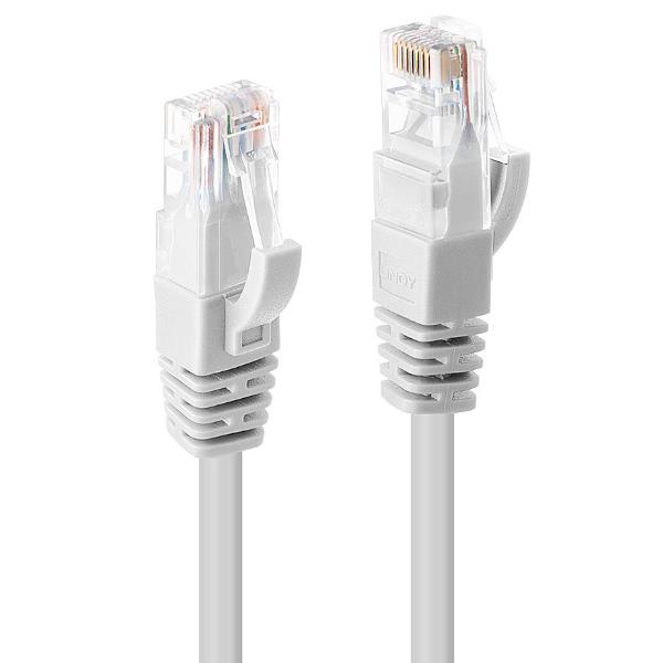 Lindy Cavo di Rete Cat.6 U/UTP Bianco, 0.5m