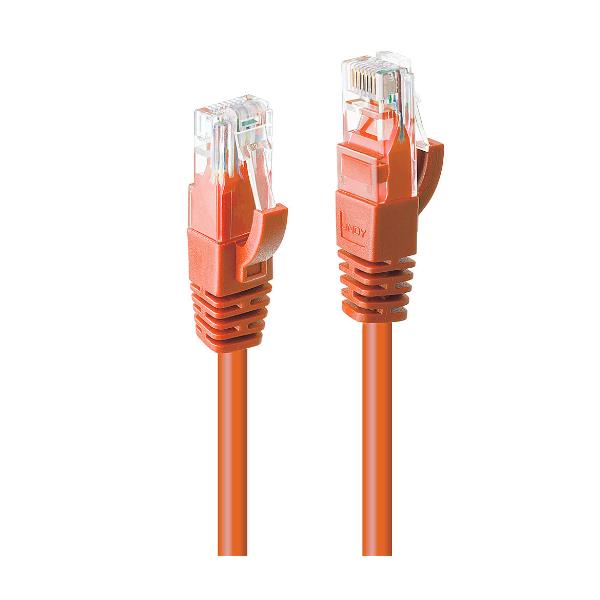 Lindy Cavo di Rete Cat.6 U/UTP Arancione, 0.3m