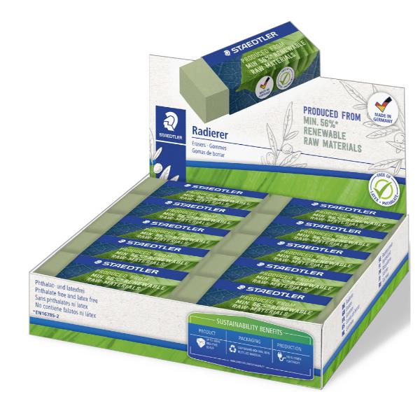 STAEDTLER ESP30 GOMMA ECOLOGICA VERDE ASSORTITI