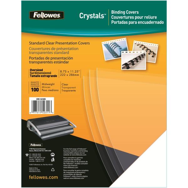 Fellowes Copertine trasparenti in PVC - 300 Micron A4 3