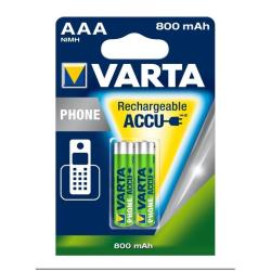 VARTA RICARICABILE ACCU PHONE AAA x2 800 mAh
