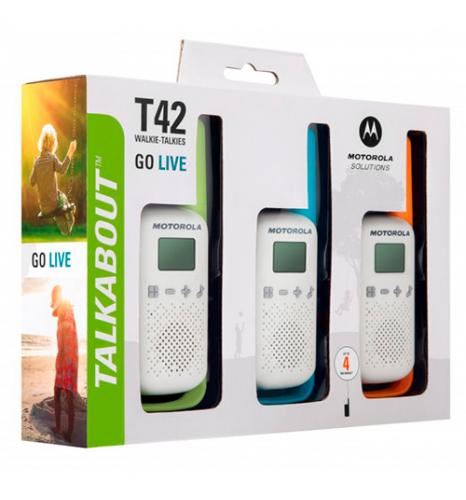 WALKIE TALKIE T42 VERDE/ARANCIONE/PETROLIO 3PK 4