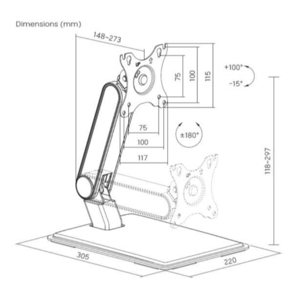 EQUIP - Supporto Monitor Touch Screen Pieghevole 17"-32" 11