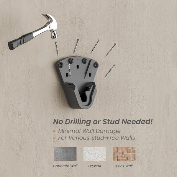 EQUIP - STAFFA DI MONTAGGIO A PARETE per TV senza fori da 32"-100" (adatto a parete in cartongesso) 2