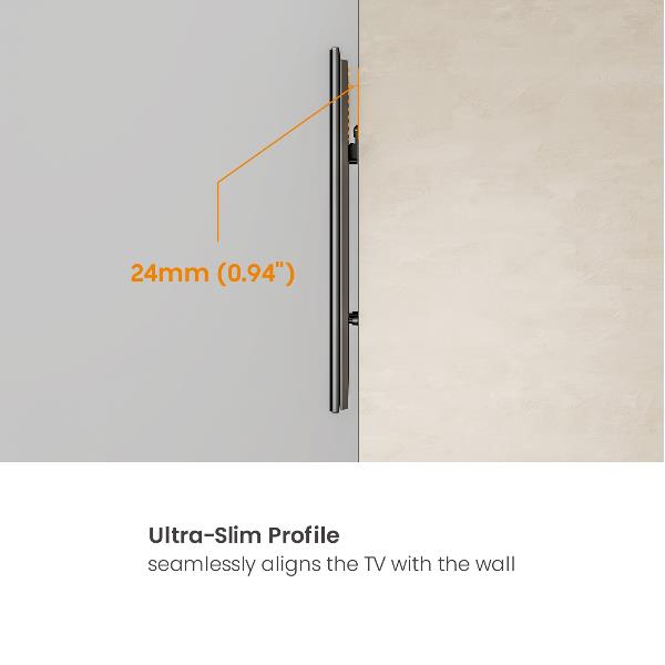 EQUIP - STAFFA DI MONTAGGIO A PARETE per TV senza fori da 32"-100" (adatto a parete in cartongesso) 4