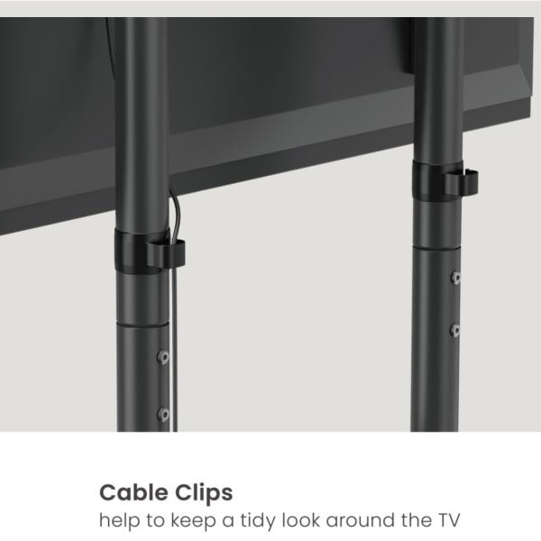 EQUIP - CARRELLO MOBILE per TV da 50"-90" CON RIPIANO FORATO 7