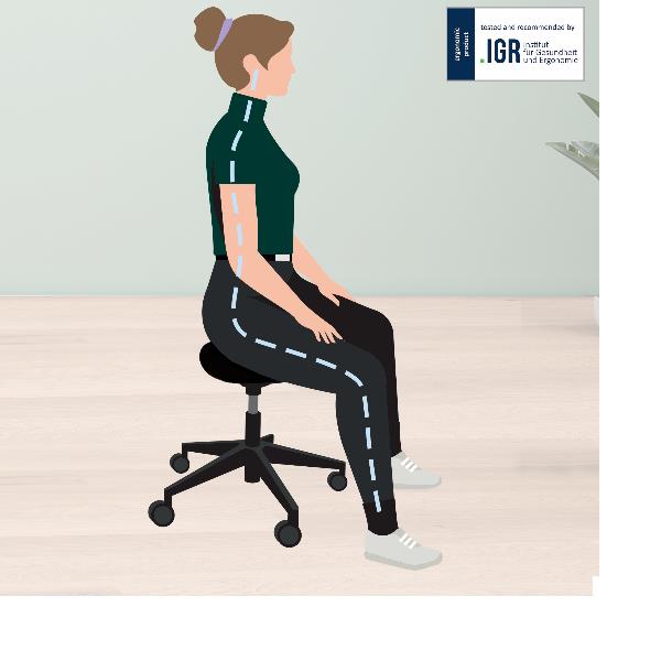 Leitz Ergo Sgabello con Ruote e Seduta Comfort 2