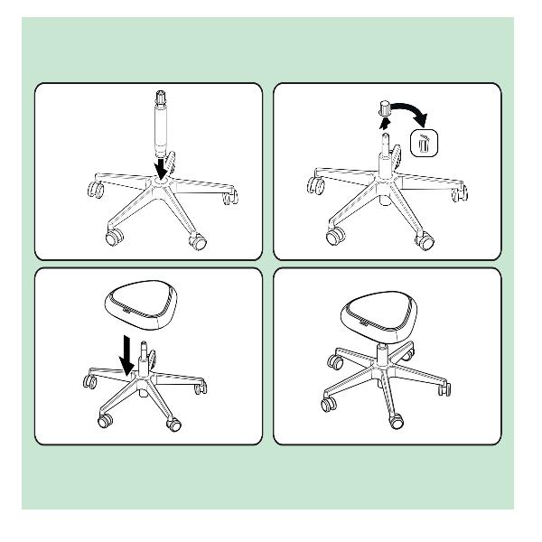 Leitz Ergo Sgabello con Ruote e Seduta Comfort 5