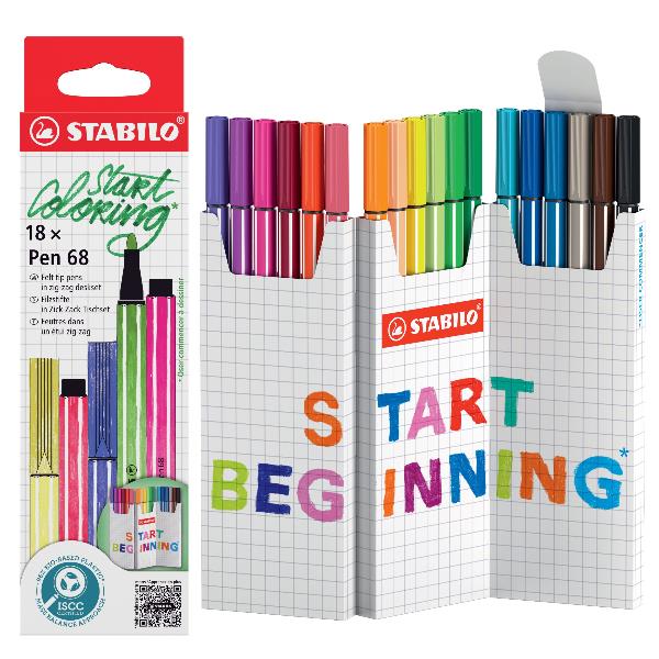 STABILO PEN 68 ZIG ZAG DESKSET DA 18 4
