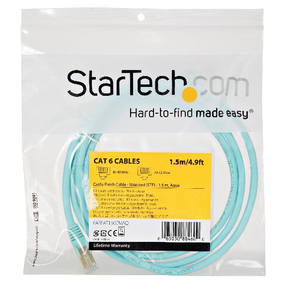 Cavo di rete RJ45 CAT6a 1.5 m Acqua 4
