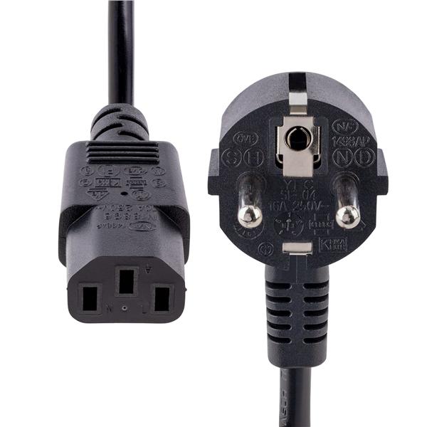 Cavo di alimentazione per PC da EU Schuko a C13 da 3 m, Cavo di corrente AC 250V 10A 18AWG, Cavo di ricambio con spina italiana per portatile/TV/monitor/schermo da Schuko CEE 7/7 a 2