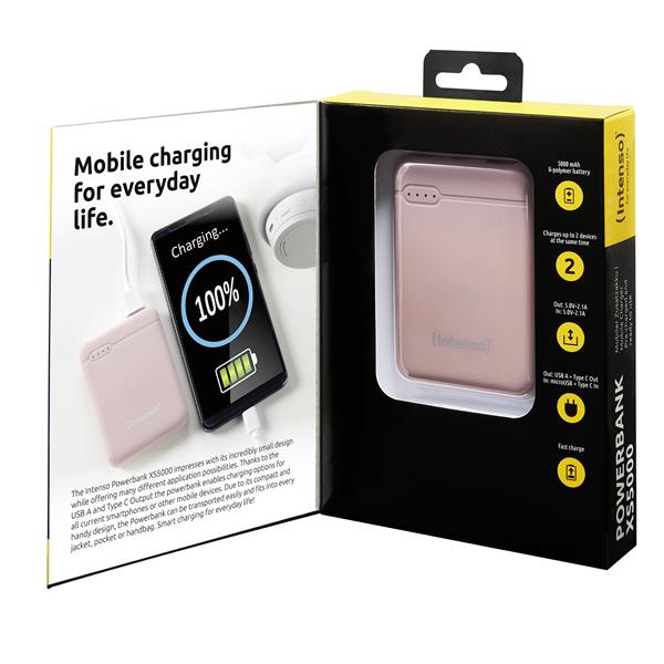 POWER BANK XS5000 ROSE 3