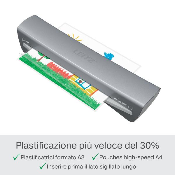 LEITZ Plastificatrice Leitz iLAM Home Office A3 (2 rulli)