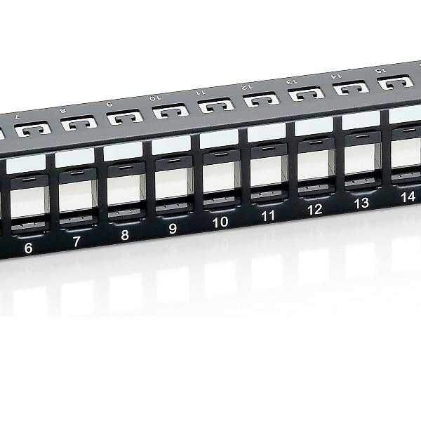 EQUIP - PATCH PANEL 24-PORTE KEYSTONE CAT.6 NON SCHERMATO, 1U 19" - Nero 3