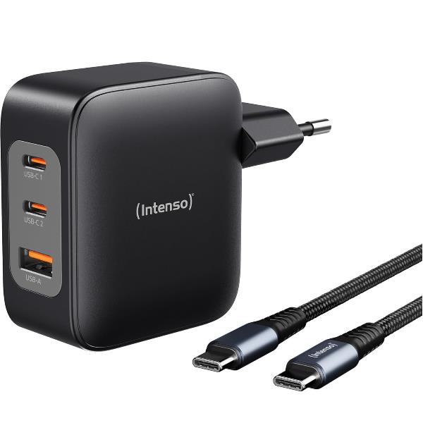 INTENSO Caricabatterie 100W,A3C GaN + cavo USB-C