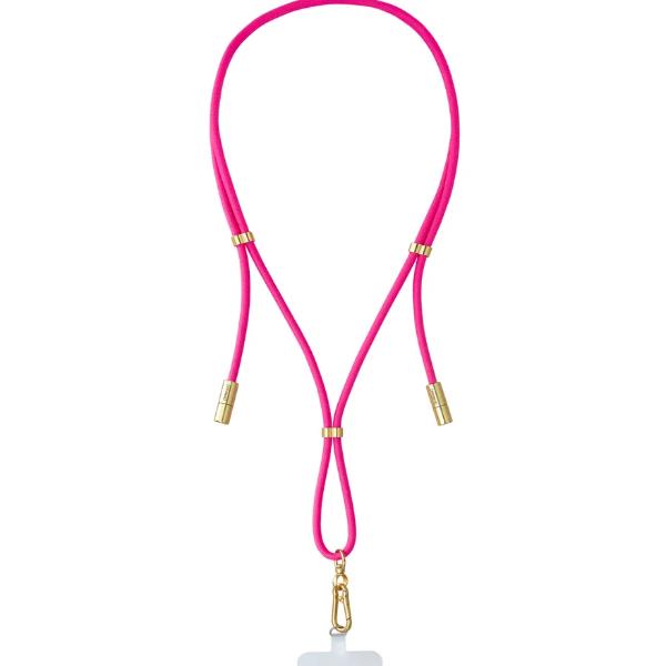 INTENSO Cordino di ricarica USB-C e portacellulare 2 in 1 Neon Pink