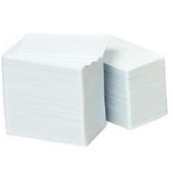 ZEBRA CONSUMABILI CARD,FOOD SAFE PVC,30 MIL,WHITE/WHITE,GLOSSY (500 BOX)