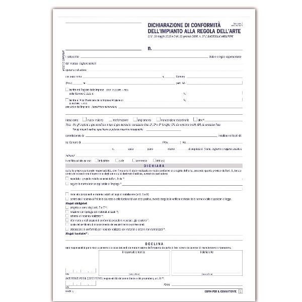 DATA UFFICIO Dichiarazione di conformità