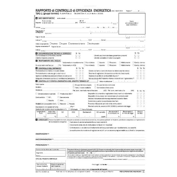 DATA UFFICIO Rapporto controllo effic. energetica