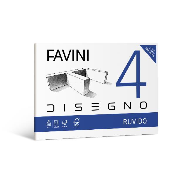 FAVINI 4 - ALBUM DA DISEGNO RUVIDO D3 220g/m2 4