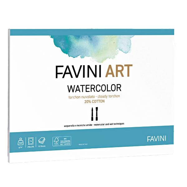 CARTOTECNICA FAVINI ALBUM ACQUERELLO WATERCOLOR