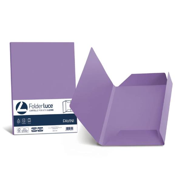 CARTOTECNICA FAVINI FOLDER LUCE E ACQUA Simplex - 50 cartelline - violetto