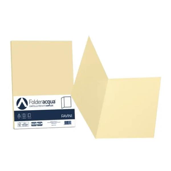CARTOTECNICA FAVINI FOLDER LUCE E ACQUA Simplex - 50 cartelline - camoscio