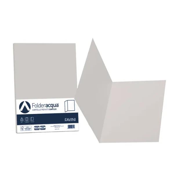 CARTOTECNICA FAVINI FOLDER LUCE E ACQUA Simplex - 50 cartelline - ghiaccio