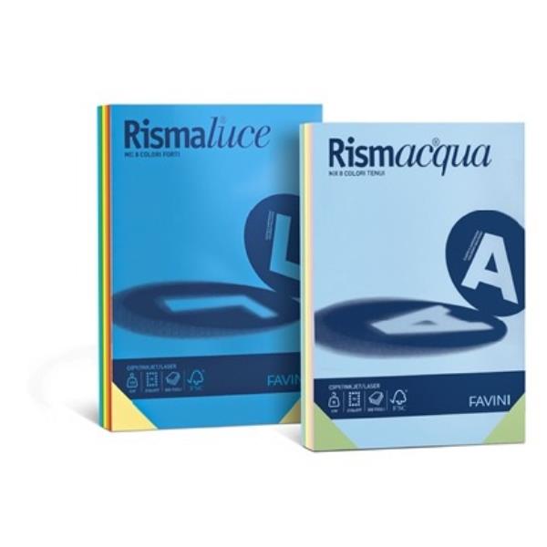 CARTOTECNICA FAVINI RISMACQUA mix – A3 - 5 Colori Tenui - 90g/m2 - 300fogli
