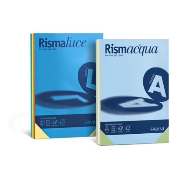 CARTOTECNICA FAVINI RISMACQUA mix – A3 - 5 Colori - 200g/m2 - 125fogli