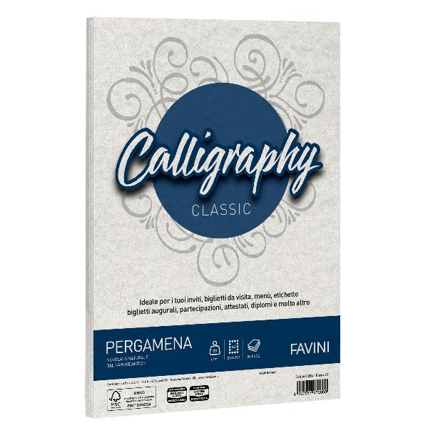 CARTOTECNICA FAVINI CALLIGRAPHY pergamena - Bianco - 90g/m2 – 50 fogli