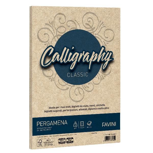 CARTOTECNICA FAVINI CALLIGRAPHY pergamena - Nocciola - 190g/m2 – 50 fogli