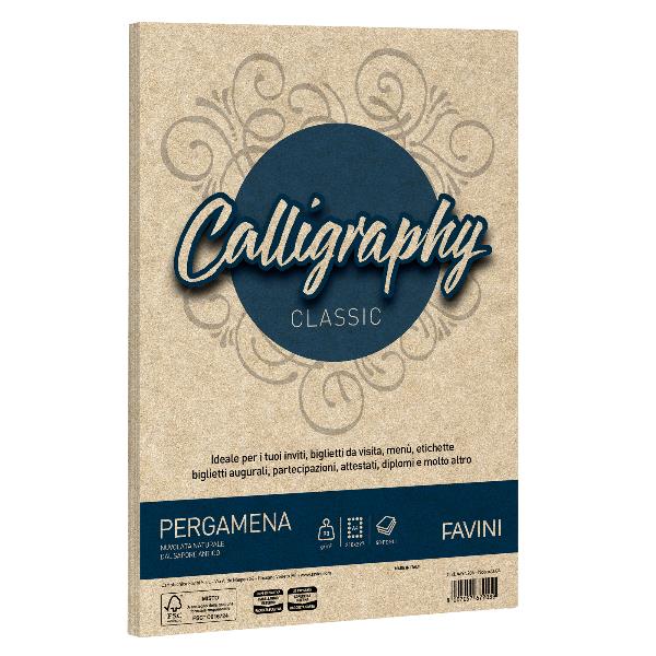 CARTOTECNICA FAVINI CALLIGRAPHY pergamena - Nocciola - 90g/m2 – 50 fogli