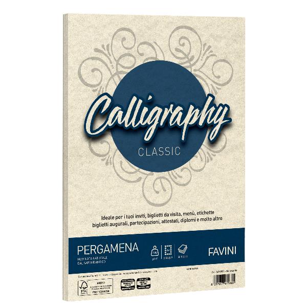 CARTOTECNICA FAVINI CALLIGRAPHY Pergamena - Naturale - 190g/m2 – 50 fogli