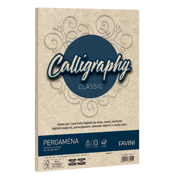 CARTOTECNICA FAVINI CALLIGRAPHY Pergamena - Sabbia - 90g/m2 – 50 fogli