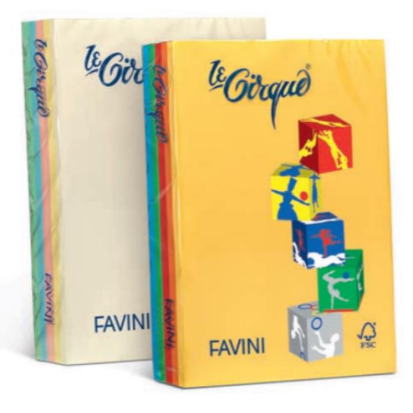 CARTOTECNICA FAVINI LE CIRQUE A4 160GR 250 FOGLI - COLORI TENUI e FORTI