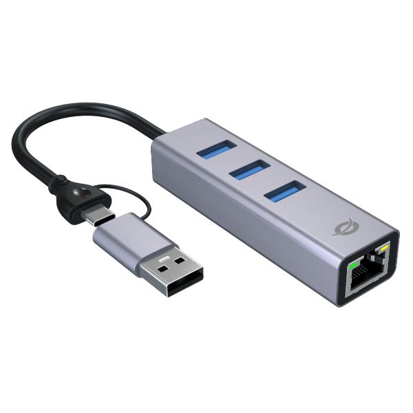 Adattatore di rete da USB-C a Gigabit con hub USB a 3 porte 2