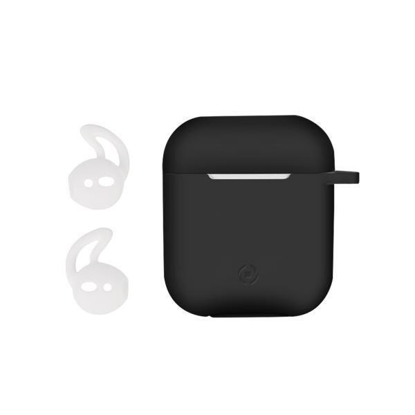 CELLY AIRCASE - Custodia in silicone morbido compatibile con Airpods 1st Gen. / 2nd Gen.