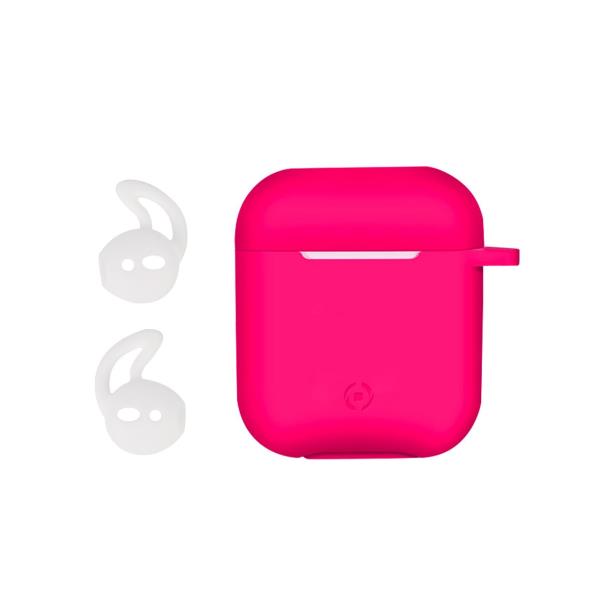 CELLY AIRCASE - Custodia in silicone morbido compatibile con Airpods 1st Gen. / 2nd Gen.