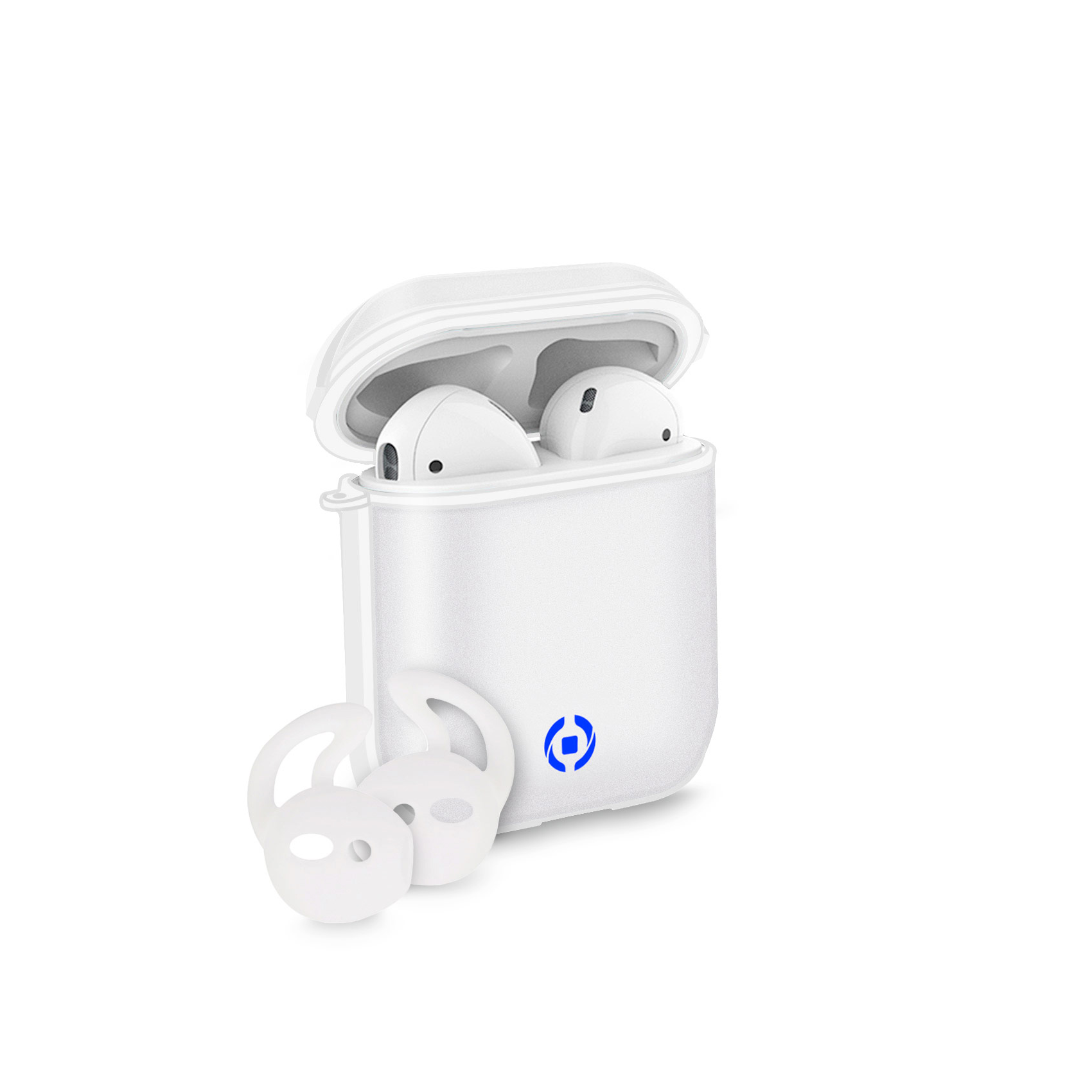 CELLY AIRCASE - Custodia in silicone morbido compatibile con Airpods 1st Gen. / 2nd Gen.