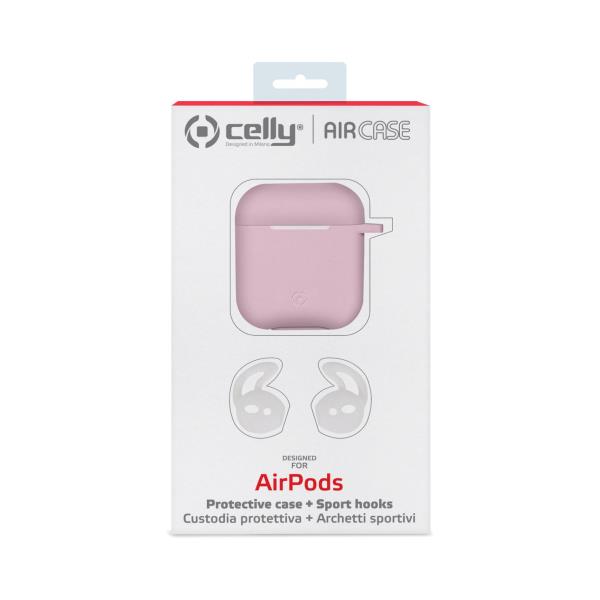 AIRCASE - Custodia in silicone morbido compatibile con Airpods 1st Gen. / 2nd Gen. 2