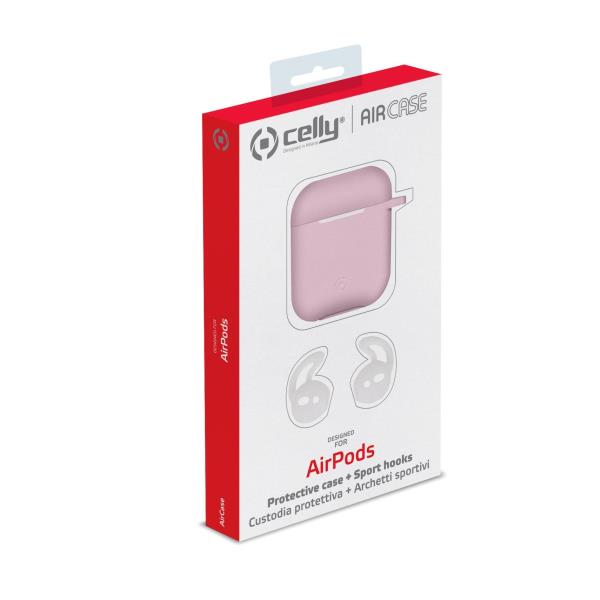 AIRCASE - Custodia in silicone morbido compatibile con Airpods 1st Gen. / 2nd Gen. 6