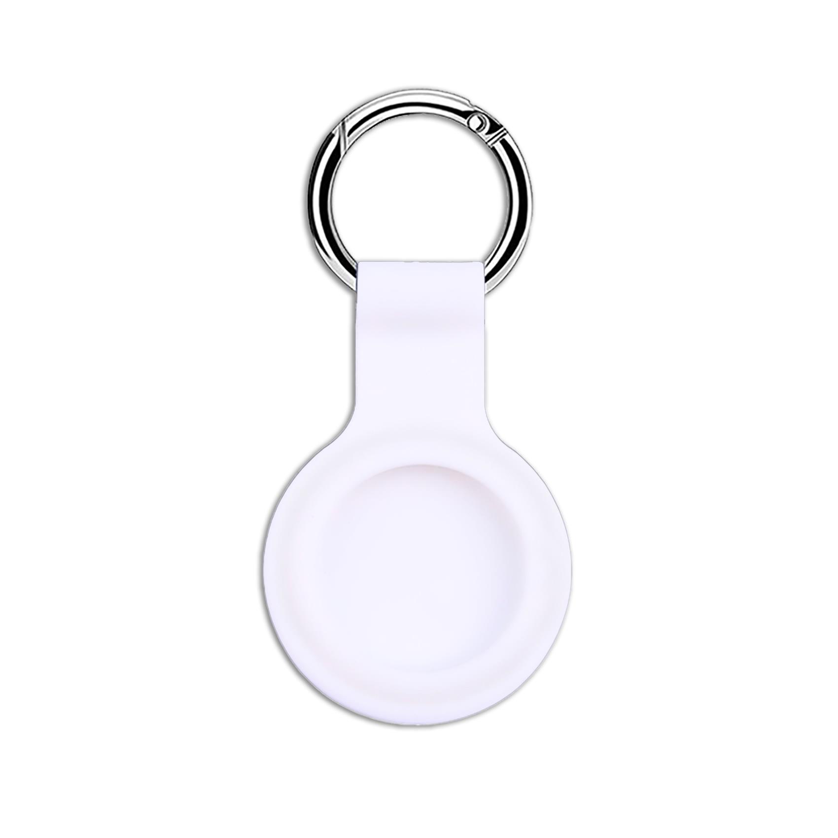 AIRCASETAG - Custodia in silicone morbida con gancio in metallo compatibile con Airtag 1a Gen/2a Gen 2