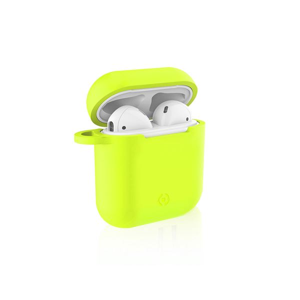 CELLY AIRCASE - Custodia in silicone morbida con gancio in metallo compatibile con Airtag 1a Gen/2a Gen